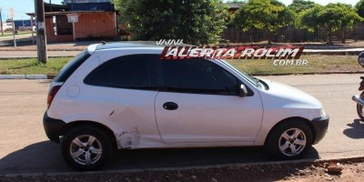 Colisão entre carro e moto foi registrada nesta manhã de terça-feira em Rolim de Moura