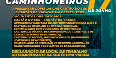 Rolim de Moura: Vacinação contra covid-19 para caminhoneiros, taxistas e mototaxistas...