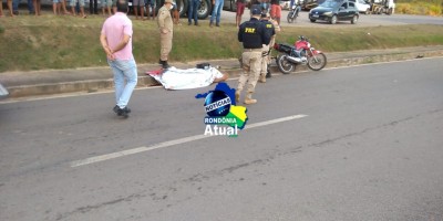 Motociclista morre ao colidir contra meio fio na Br-364, em Ji-Paraná