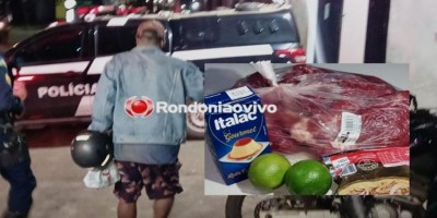 Homem é preso furtando carne e leite condensado em supermercado em Porto Velho