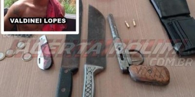 Homem é preso pela PM andando armado tranquilamente no bairro Beira Rio em Rolim de Moura