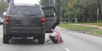 Mulher pula de carro em movimento para escapar de agressões do ex-marido
