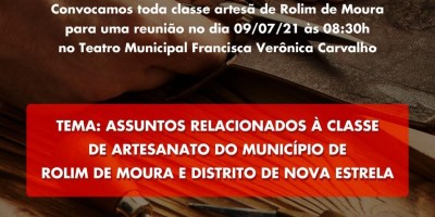 Artesãos de Rolim de Moura são convidados para reunião na próxima sexta-feira