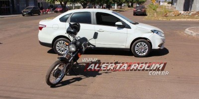 Acidente de trânsito entre carro e moto é registrado na manhã de terça-feira em Rolim...