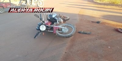 Motociclista fica ferido após colisão frontal com carro em Rolim de Moura
