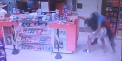 Homens 'saem no soco' por ciúmes de mulher e causam estragos em conveniência em Vilhena