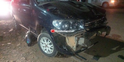 Motociclista fica ferida após ser arrastada por carro em grave acidente em Porto Velho