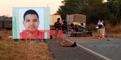 Vilhena: Jovem de 19 anos morre na hora após carro que dirigia ser partido ao meio por...