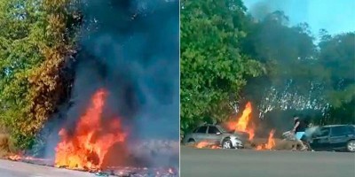 Mulher morre e três ficam feridos após grave colisão frontal na BR-364 em Candeias do...
