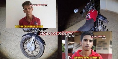 Rolim de Moura: Após a prática de roubo e tentativa de fuga, bandidos acabaram presos...