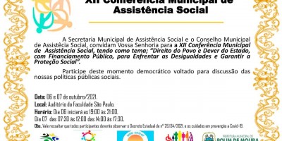 XII Conferência de Assistência Social em Rolim de Moura será nos dias 06 e 07 de...