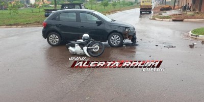Mais um condutor avança via preferencial, causando outro acidente nesta manhã de...
