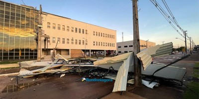 Novo temporal arranca estrutura do telhado do TRE em Porto Velho
