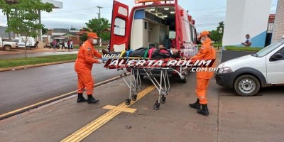 Rolim de Moura: Para evitar colisão, mototaxista efetua frenagem e acaba caindo