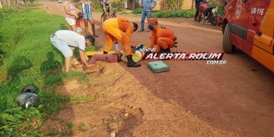 Motociclista fica ferido após colisão entre duas motos no bairro beira Rio em Rolim de...