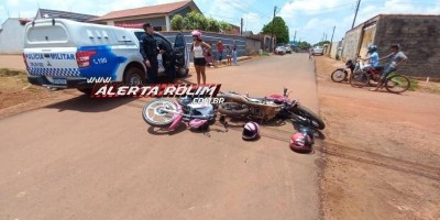 Trânsito caótico: Três pessoas ficam feridas em acidente entre duas motos em Rolim de...