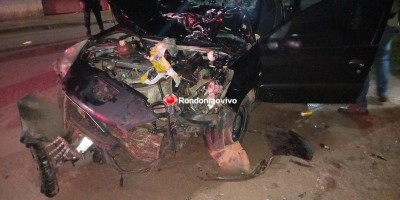 Casal morre e bebê fica ferida em grave acidente entre moto e carro em Porto Velho