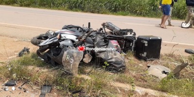 Acidente com moto de alta cilindrada deixa duas pessoas feridas na BR-364