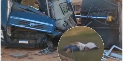 Mulher morre esmagada dentro de cabine de carreta em Corumbiara; veja o vídeo