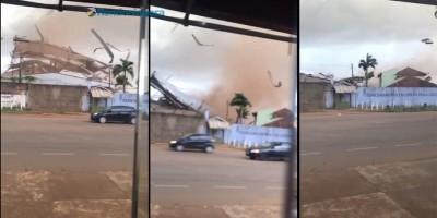 Segundo meteorologistas, um tornado teria sido responsável pelos estragos durante...