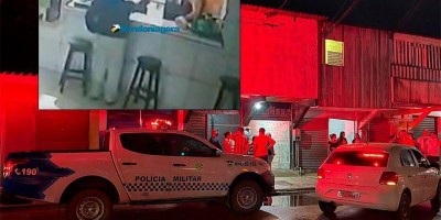 Vídeo registra momento em que dona de bar é morta a tiros e marido fica ferido em Porto...