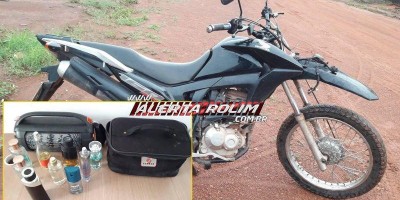 Motocicleta e produtos furtados foram recuperados pela Polícia Militar em Rolim de...