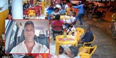 Homem é morto a tiros enquanto bebia cerveja em lanchonete de Ji-Paraná; Câmera...