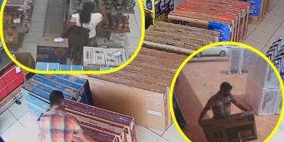 Câmera de segurança flagram criminosos furtando loja de eletrodomésticos em Rolim de...