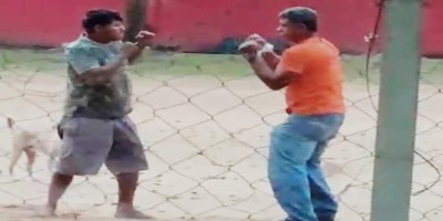 Vídeo mostra homens brigando em campo de futebol em Porto Velho