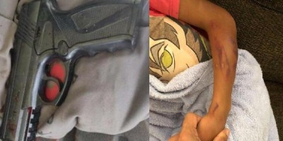 Homem espanca filho de 11 anos por não fazer almoço, aponta arma falsa para policiais e...