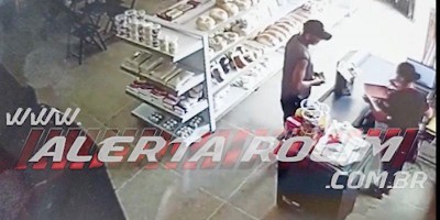Bandido armado efetua roubo em padaria de Rolim de Moura; veja o vídeo