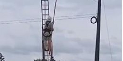 Energisa retira perna de motociclista que ficou grudada em rede de alta tensão após...