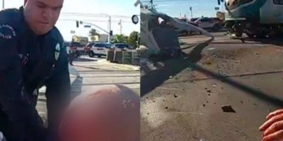 Impressionante: Homem escapa da morte duas vezes em menos de 10 minutos; veja o vídeo