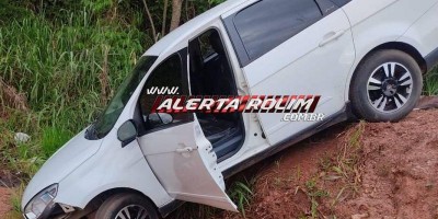 Motorista perde o controle de carro e cai em barranco no distrito de Migrantinópolis