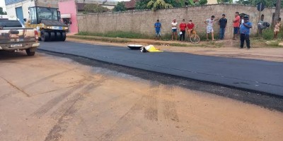 Trabalhador morre atropelado por rolo compactador de asfalto em Porto Velho; veja o vídeo