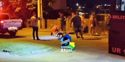 Idosa é atropelada por motociclista e é socorrida inconsciente em Ji-Paraná