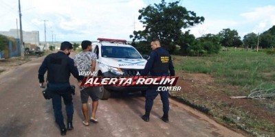 Acusado de roubo foi preso pela Polícia Militar em Rolim de Moura