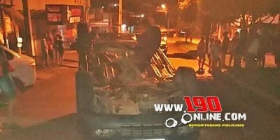 Motorista inabilitado capota carro após colidir em outro veículo em Alta Floresta