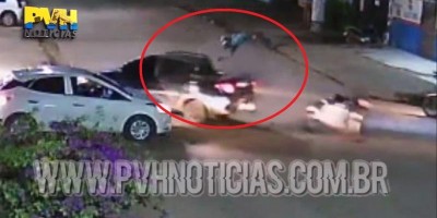 Motorista foge sem prestar socorro após colidir contra motociclista; Câmera registrou...