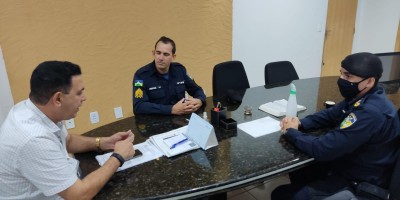 Prefeito Aldo Júlio recebe comandante do 10.º Batalhão da Polícia Militar de Rolim de...