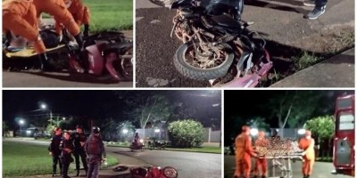 Motociclista quase tem pé arrancado após grave acidente em Pimenta Bueno
