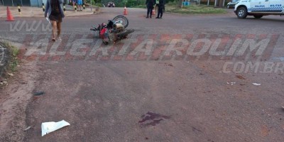 Motociclista fica ferido após colidir em caminhão que avançou preferencial em Rolim de...