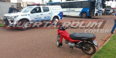 Acidente entre moto e ônibus é registrado nesta segunda-feira em Rolim de Moura