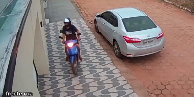 Alerta: Câmera de segurança flagra motociclista desligando energia de casas em Rolim de...