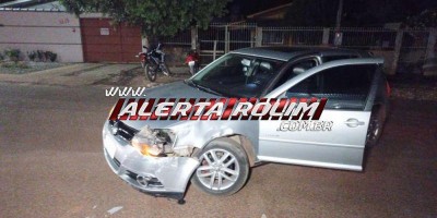 Colisão entre carro e moto deixa um ferido na noite de sábado em Rolim de Moura