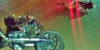 Colisão entre duas motos deixa três feridos na noite de terça-feira em Rolim de Moura