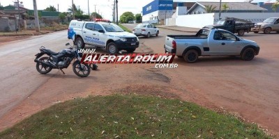 Uma pessoa fica ferida após colisão entre moto e carro em Rolim de Moura