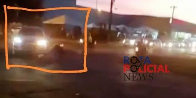 Morador registra momento em que carro atinge ciclista em Vilhena; Veja o vídeo