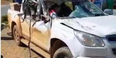 Falha no freio de veículo provoca acidente na entrada de Buritis; veja o vídeo
