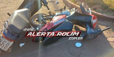 Colisão entre motos deixa condutoras feridas em Rolim de Moura